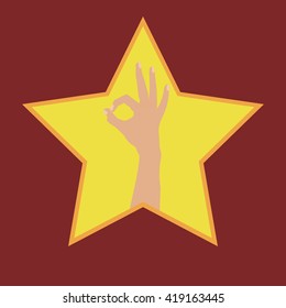 Rating stars. Flat design.