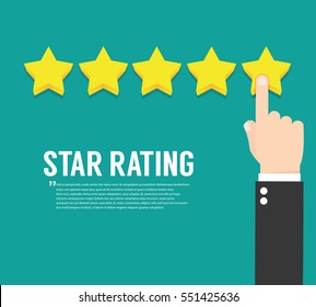 Rating stars. Flat design