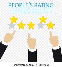 Rating stars. Flat design