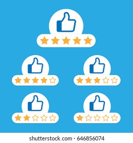 Rating stars. Flat design
