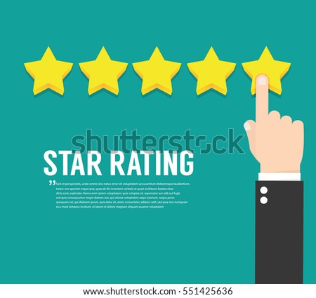 Rating stars. Flat design