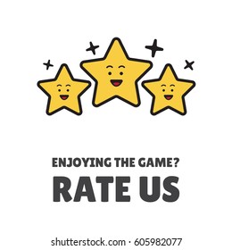 Rating stars. Flat design. User reviews, rating, classification concept. Vector Illustration.