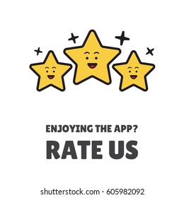 Rating stars. Flat design. User reviews, rating, classification concept. Vector Illustration.