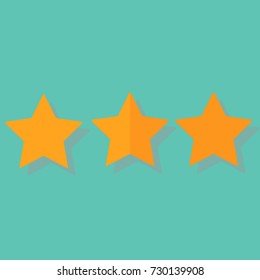 Rating stars. Flat design Vector Ion Illustration