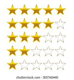 rating stars golden vector symbols icons