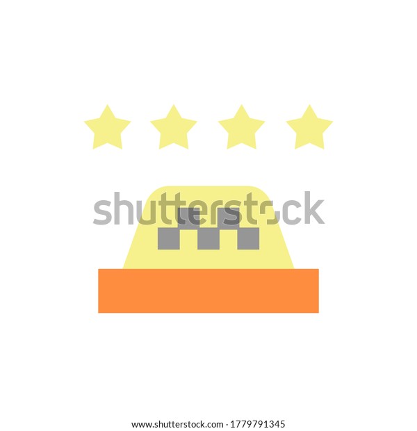 Rating, stars
icon. Simple color vector elements of taxi service icons for ui and
ux, website or mobile
application