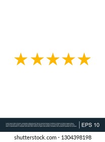Rating stars icon vector