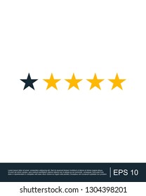 Rating stars icon, vector