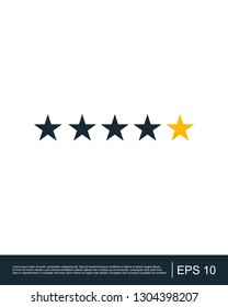 Rating stars icon, vector