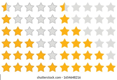 Rating stars illustration isolated on white