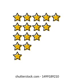 Rating stars on white background.Vector illustration