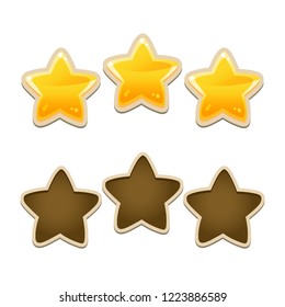 Rating stars set