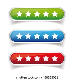 Rating stars set