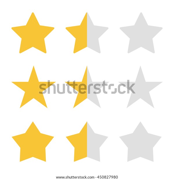 Rating Stars Set Stars Kit Estimate Stock Vector (Royalty Free) 450827980