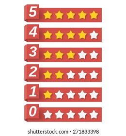 Rating stars set, vector eps10 illustration