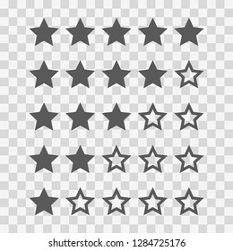 Rating stars, set. Vector illustration