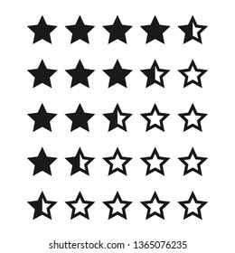 Rating stars, set. Vector illustration