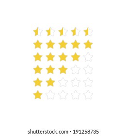 Rating stars set. Vector illustration