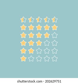 Rating stars set. Vector illustration