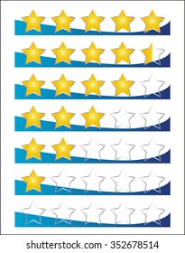 Rating stars set. Vector illustration.