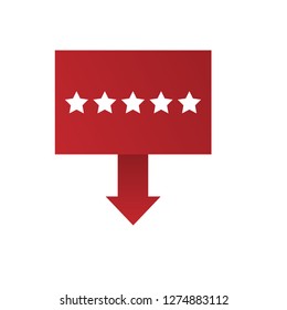 rating stars in speech bubble