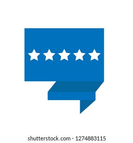 rating stars in speech bubble