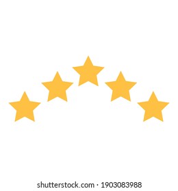 Rating of stars symbol isolated on white background. vector illustration