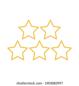 Rating of stars symbol isolated on white background. vector illustration