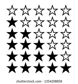 Rating stars vector 