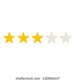 Rating stars vector icon. Five stars customer product rating review flat icon for apps and websites. Star icon vector. Classic rank isolated.