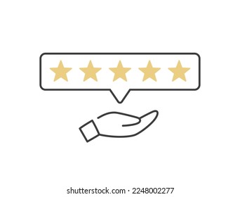 Rating, Stars Vector Icon Illustration