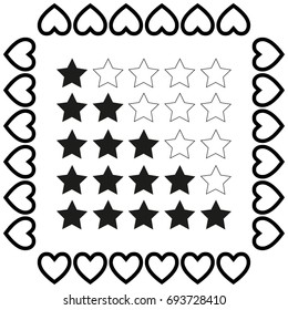 rating stars vector icons