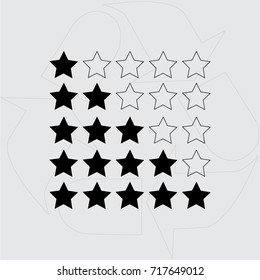 rating stars vector icons