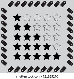 rating stars vector icons