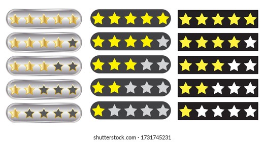 Rating stars, web icon speed and achievements. Vector image of a top made of golden stars. Stock Photo. Vector template.