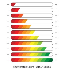 Rating symbols with color line. Quality, feedback, experience, level concepts. Isolated badge for website or app