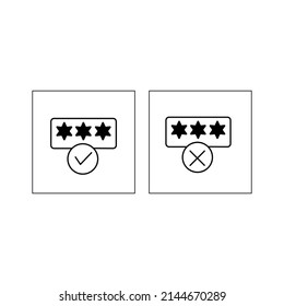 Rating Symbols, Security icons Illustration
