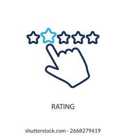 Rating thin line vector icons.