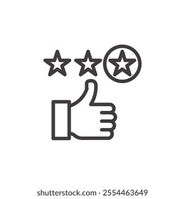 Rating thin liner icon vector.