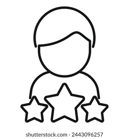 Rating user expression icon outline vector. Gaming meter gauge. Best user online