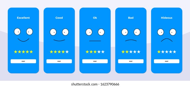 Rating User Interface. Expression Posting. UI Template. Responsive Web Design