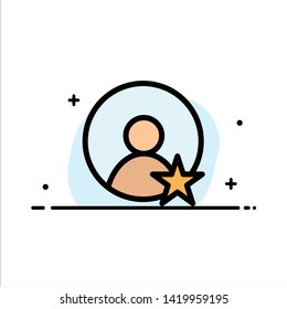 Rating, User, Profile  Business Flat Line Filled Icon Vector Banner Template