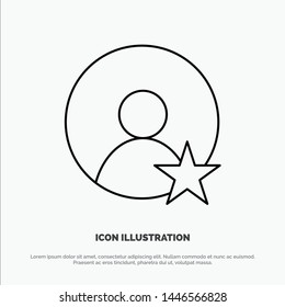 Rating, User, Profile Line Icon Vector
