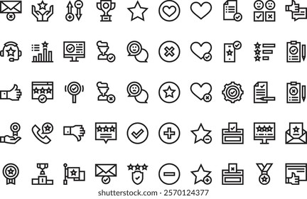 Rating validation icons  High-Quality Vector Icons Collection with Editable Stroke. Ideal for Professional and Creative Projects.