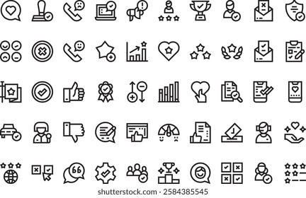 Rating validation icons High-Quality Vector Icons Collection with Editable Stroke. Ideal for Professional and Creative Projects.