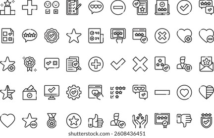 Rating and validation icons High-Quality Vector Icons Collection with Editable Stroke. Ideal for Professional and Creative Projects