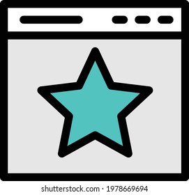 rating vector colour line icon