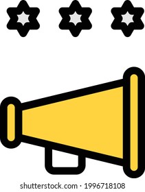 rating vector colour line icon
