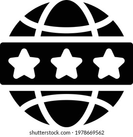 rating vector glyph flat icon