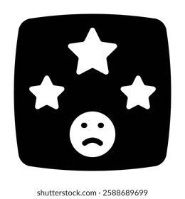 Rating Vector Glyph Icon Vector Design